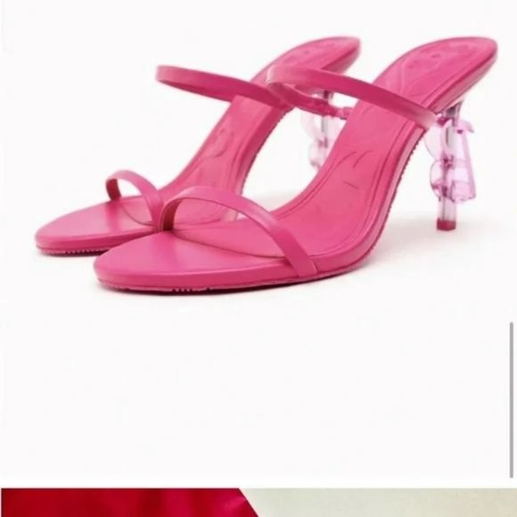 NWT ZARA X BARBIE™ LEATHER SANDALS - Picture 10 of 10